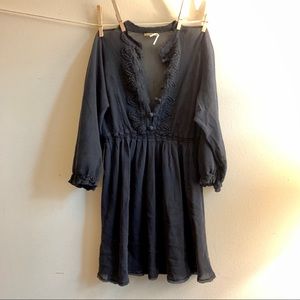 Max Studio sheer black blouse